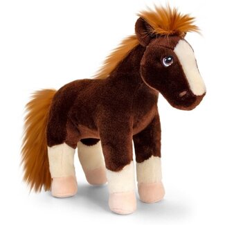 Keel Toys Knuffel paard - bruin - pluche - knuffeldier - 24 cm