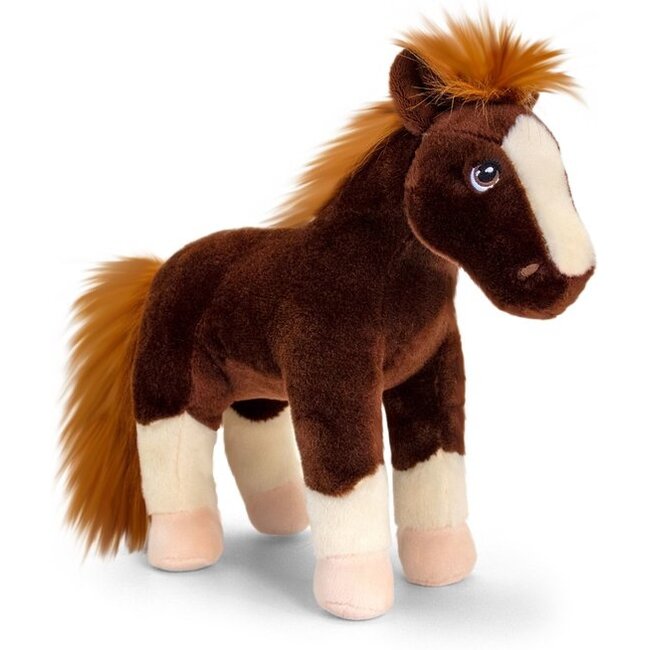 Keel Toys Knuffel paard - bruin - pluche - knuffeldier - 24 cm