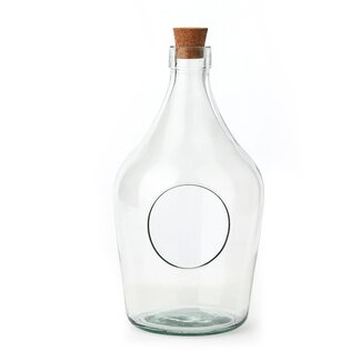 Open terrarium fles 3 liter - Open Flessentuin - Glas met kurk