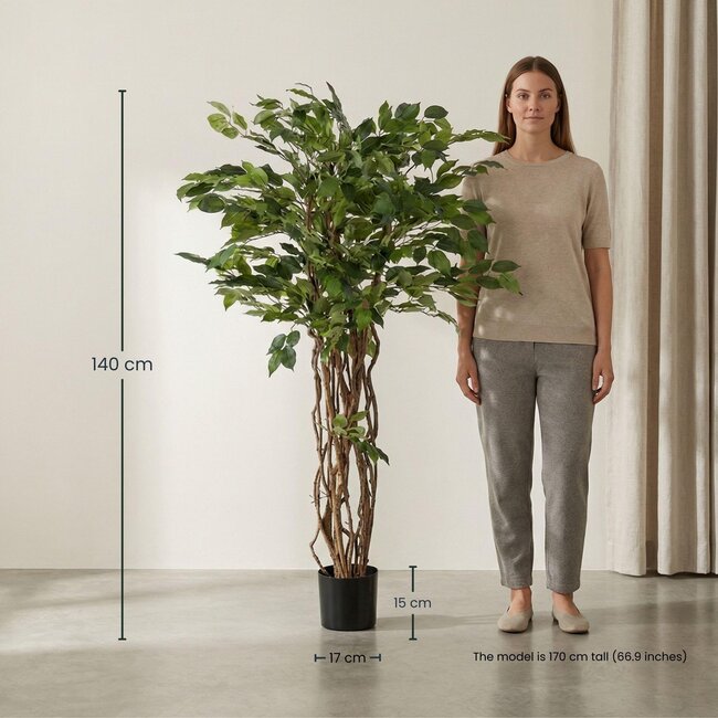 Ficus Liana Kunstboom 140cm - Kunstplant - Kunstplant