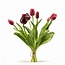 Tulpenboeket - Diep Rood - 'Real Touch' Kunsttulpen - 7 stelen - 42 cm