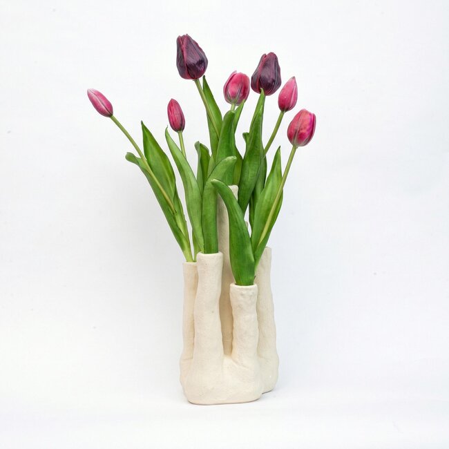 Tulip Touch - Tulpen Set - Kunsttulpen met meertuiten vaas