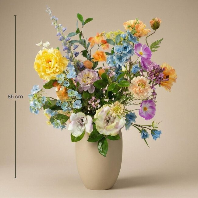 Kunstbloemen boeket - Soft Spring Deluxe - Real Touch - 18 stelen - ↑ 85 cm