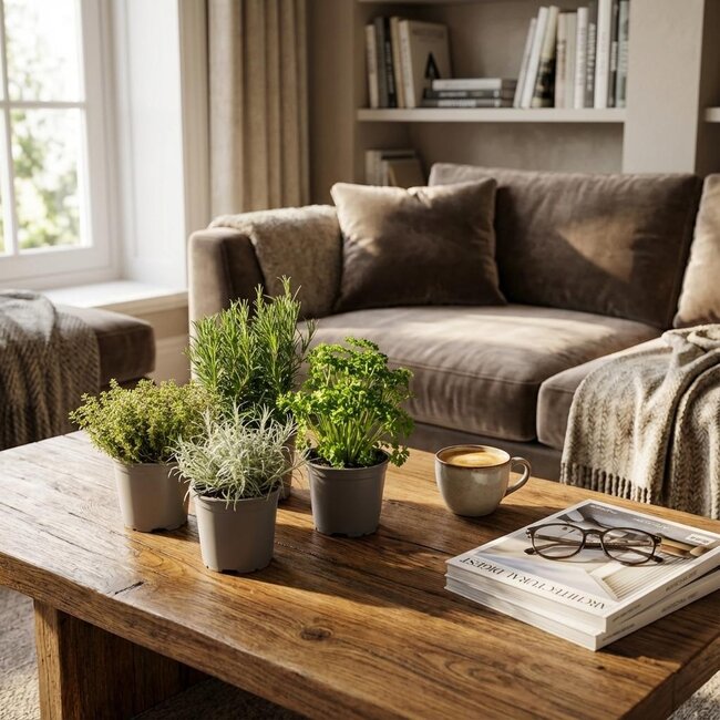 Italiaanse Kruidenmix - 4 Stuks - Ø 12 cm - Hoogte: 12-15 cm