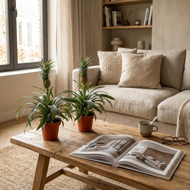 Ananasplant Mi Amigo - 2 Stuks - Ø 12 cm - Hoogte: 35 - 40 cm