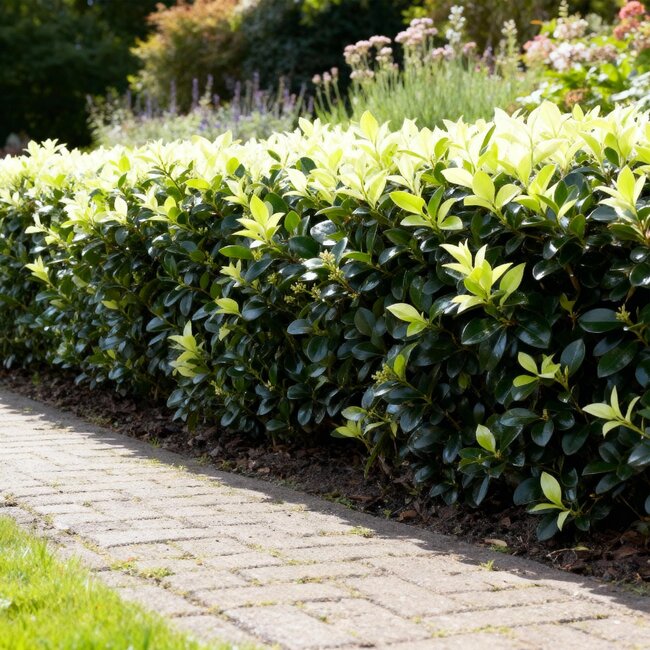 Haagplanten - Euonymus japonica Paloma Blanca - Blad Groen en Wit - 8 Planten - 1 Strekkende Meter - Groenblijvend - Pot 9cm Hoogte 30-35cm