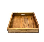 Varios Tray old wood 35x35cm