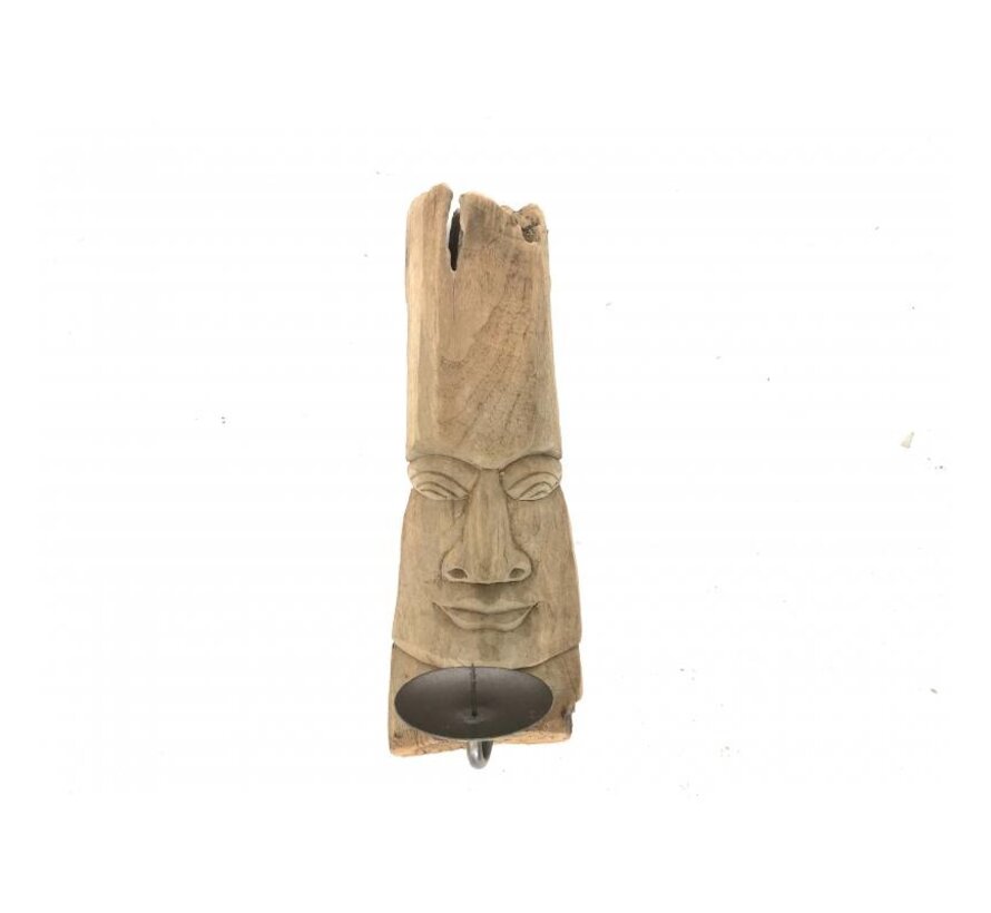 Wallcandleholder face H27cm