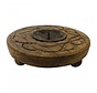 Houten kaarsen kandelaar | round flat candleholder | ø15x6