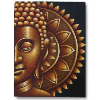 AW-Gifts Boeddha Schilderij Gouden Halve Mandala