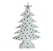 Varios Kerstboom Wit gerecycled blik H 66 cm