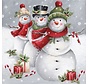 Servetten "Smiling snowmen" 33x33 cm
