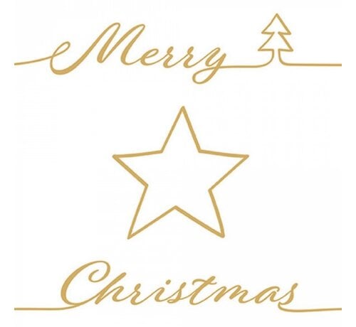Ambiente Servetten "Christmas star gold" 33x33 cm