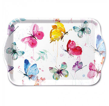 Ambiente Dienblaadje "Butterfly collection white"