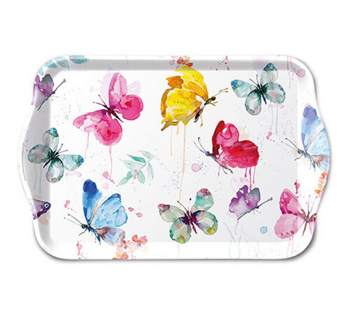 Ambiente Dienblaadje "Butterfly collection white"