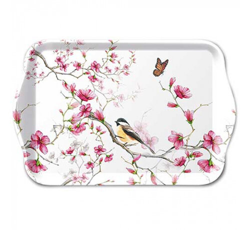 Ambiente Dienblaadje "Bird & blossom white"