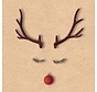 Servetten "Recycled Christmas reindeer nature" 33x33 cm