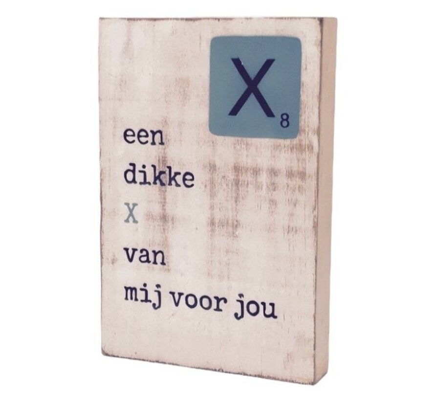 Tekstblok "Dikke x"