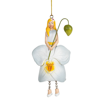 Meander Bloemenmeisje hangend "Orchidee licht blauw"