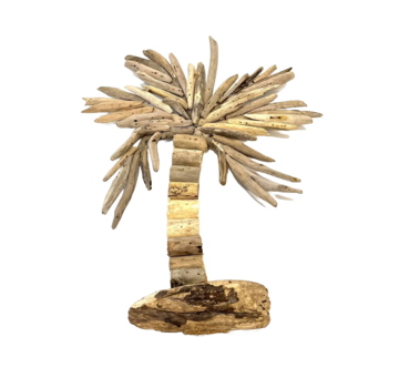 Varios Wanddecoratie Palmboom van drijfhout