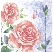 IHR Servetten "Aquarell Rose" 33x33 cm