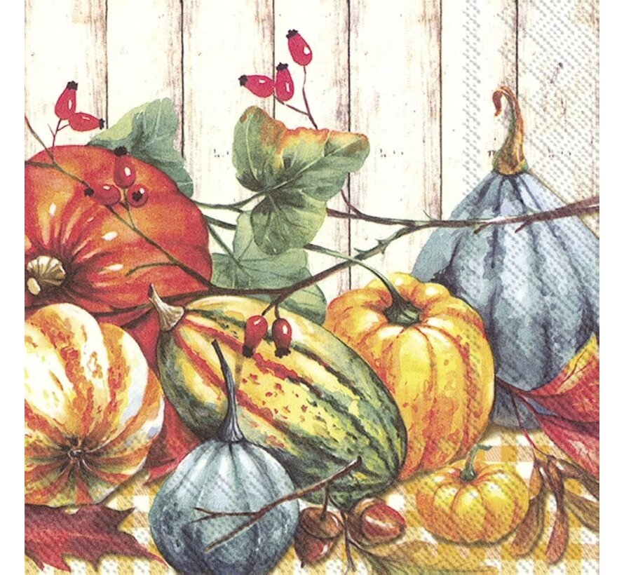 Servetten "Country Pumpkins" 33x33 cm