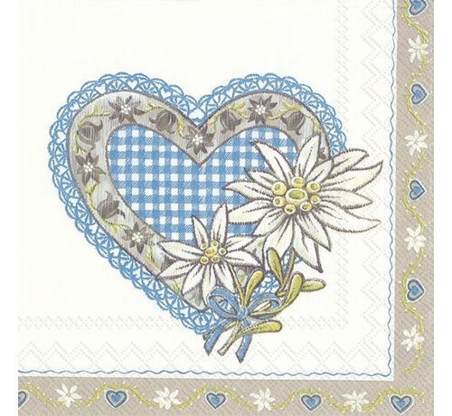 IHR Servetten "Lovely Edelweiss" 33x33 cm