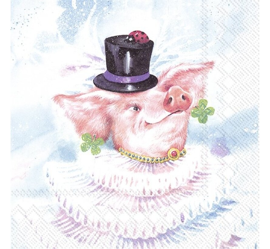 Servetten "Silvester Piggy" 33x33 cm