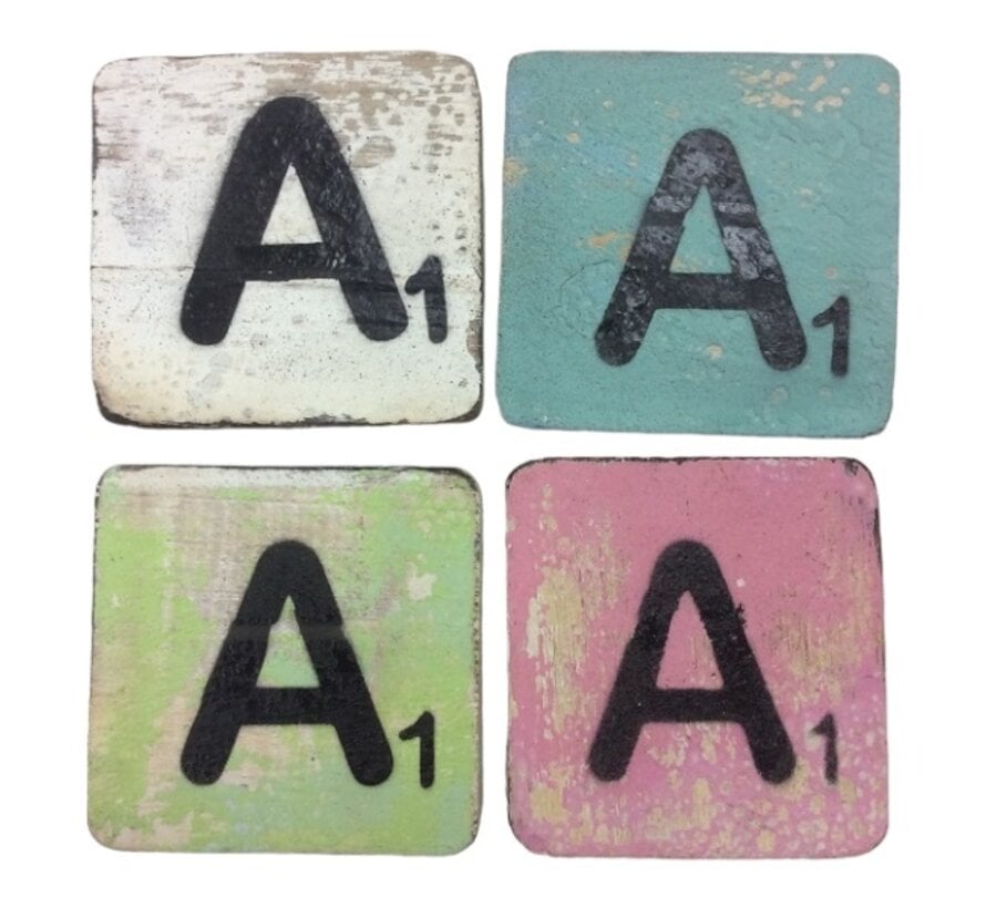 Letter A 6x6 cm (ALLEEN GEKLEURD)