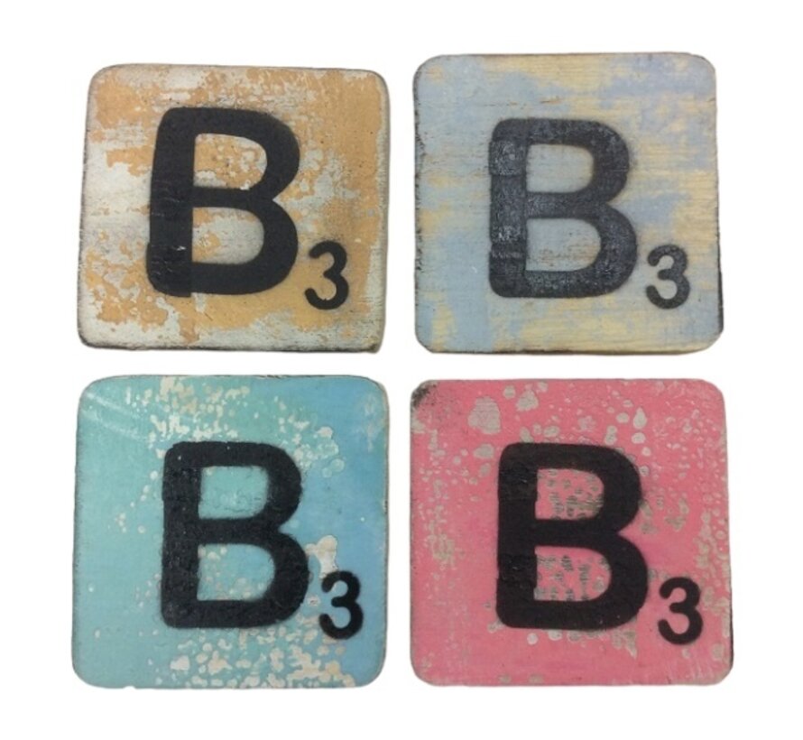 Letter B 6x6 cm (ALLEEN GEKLEURD)