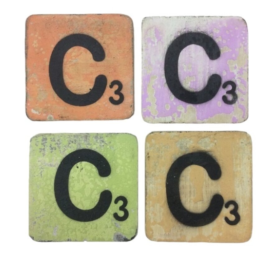 Letter C 6x6 cm (ALLEEN GEKLEURD)