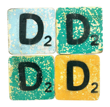 CottonCounts Letter D 6x6 cm (ALLEEN GEKLEURD)