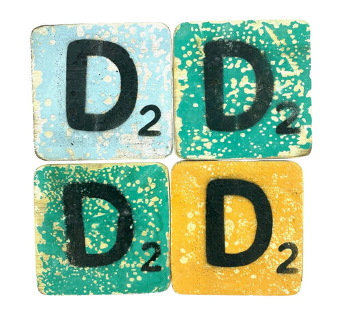 CottonCounts Letter D 6x6 cm (ALLEEN GEKLEURD)