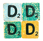 Letter D 6x6 cm (ALLEEN GEKLEURD)