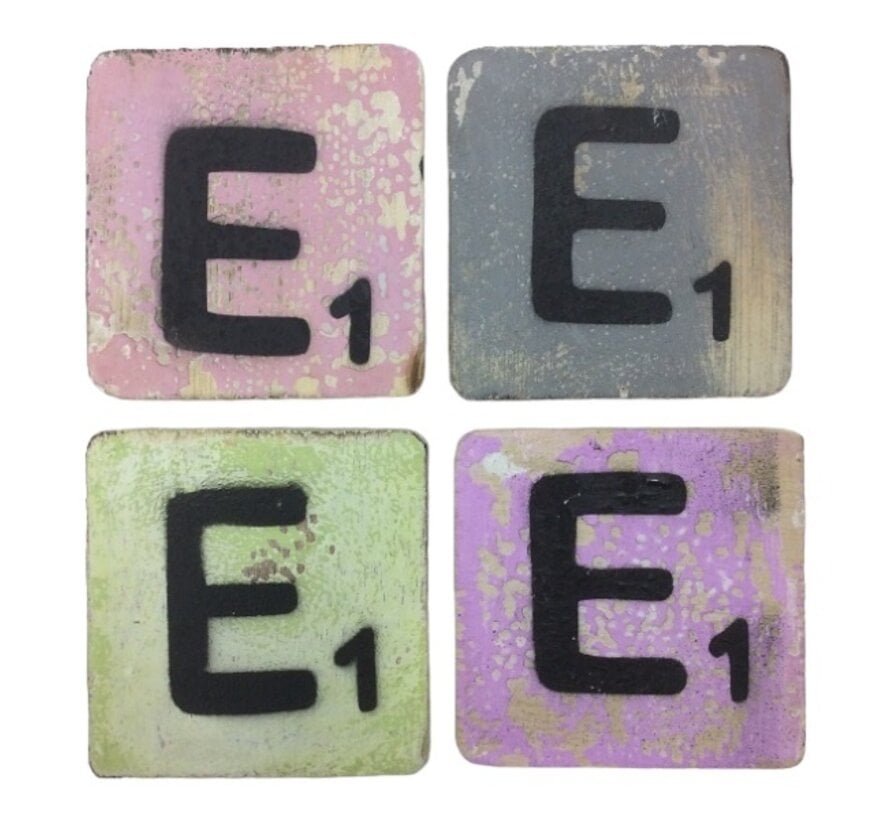 Letter E 6x6 cm (ALLEEN GEKLEURD)