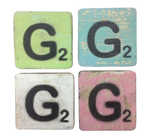 CottonCounts Letter G 6x6 cm (ALLEEN GEKLEURD)