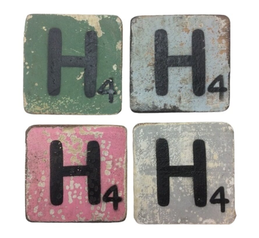 Letter H 6x6 cm (ALLEEN GEKLEURD)