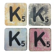 CottonCounts Letter K 6x6 cm (ALLEEN GEKLEURD)