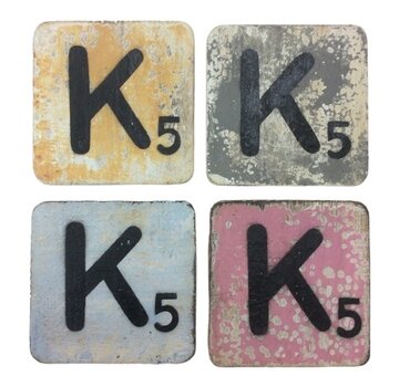 CottonCounts Letter K 6x6 cm (ALLEEN GEKLEURD)