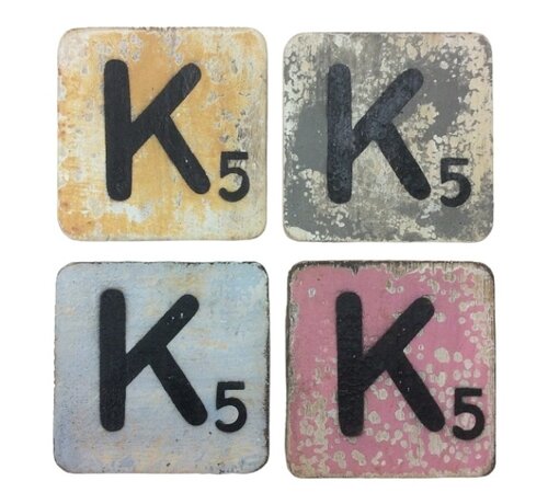 CottonCounts Letter K 6x6 cm (ALLEEN GEKLEURD)