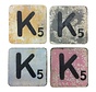 Letter K 6x6 cm (ALLEEN GEKLEURD)