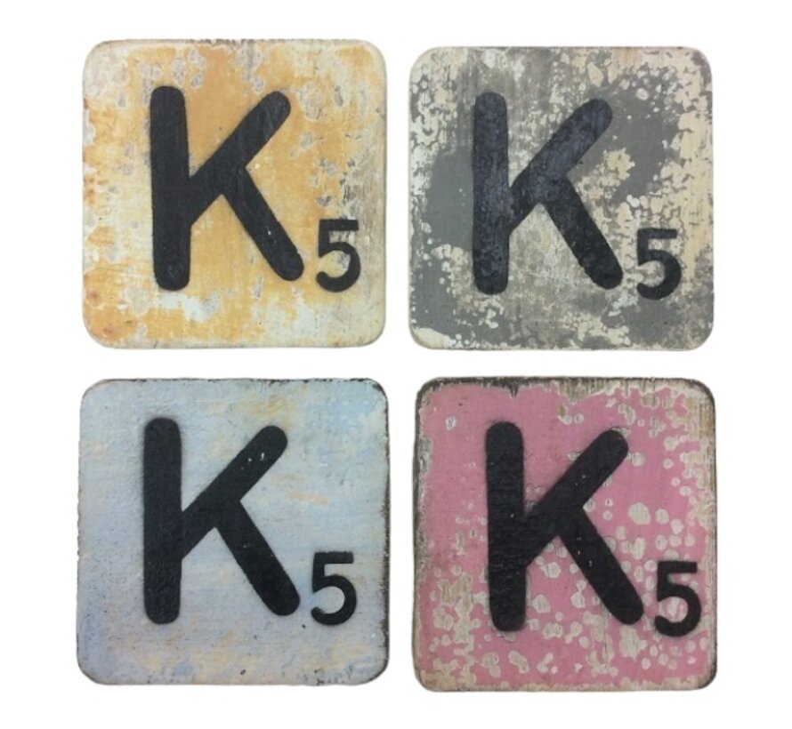 Letter K 6x6 cm (ALLEEN GEKLEURD)