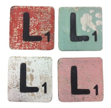 CottonCounts Letter L 6x6 cm (ALLEEN GEKLEURD)