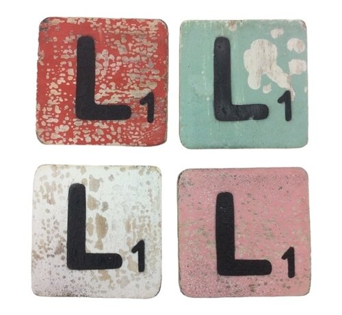 CottonCounts Letter L 6x6 cm (ALLEEN GEKLEURD)