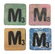 CottonCounts Letter M 6x6 cm (ALLEEN GEKLEURD)