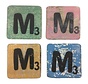 Letter M 6x6 cm (ALLEEN GEKLEURD)