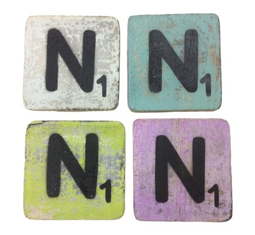 CottonCounts Letter N 6x6 cm (ALLEEN GEKLEURD)