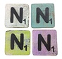 Letter N 6x6 cm (ALLEEN GEKLEURD)