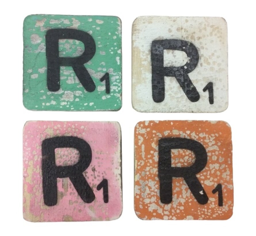 Letter R 6x6 cm (ALLEEN GEKLEURD)