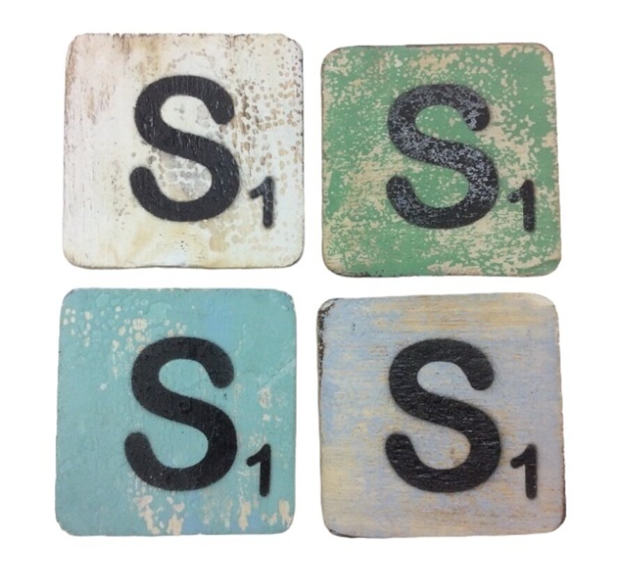 Letter S 6x6 cm (ALLEEN GEKLEURD)